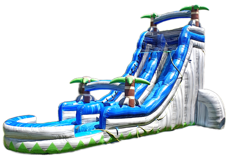 22'  Tropical Blue Rush Water Slide